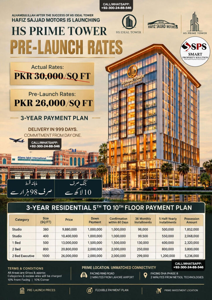 HS Prime Tower payment plan